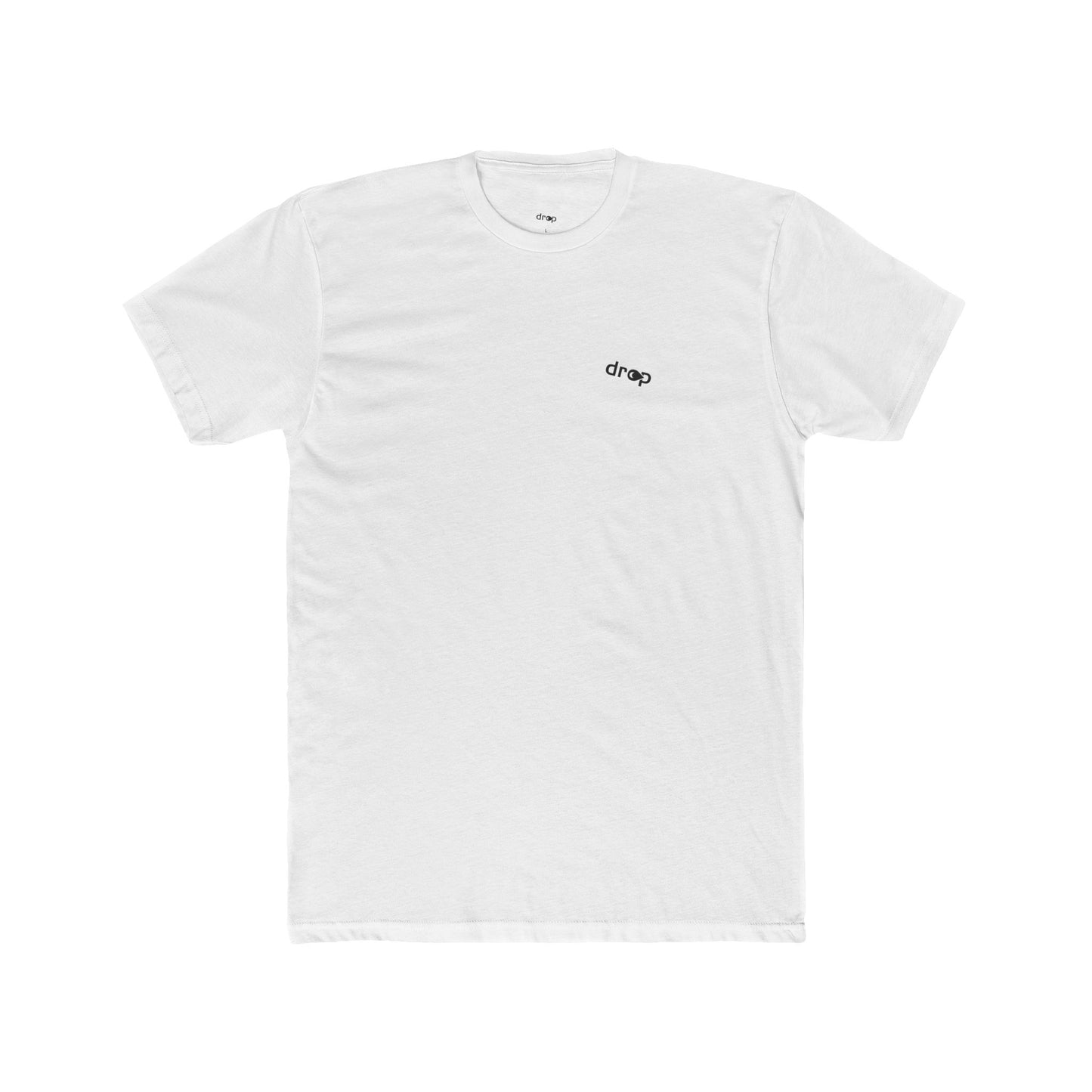 Cotton Crew Tee with Drop Logo Design