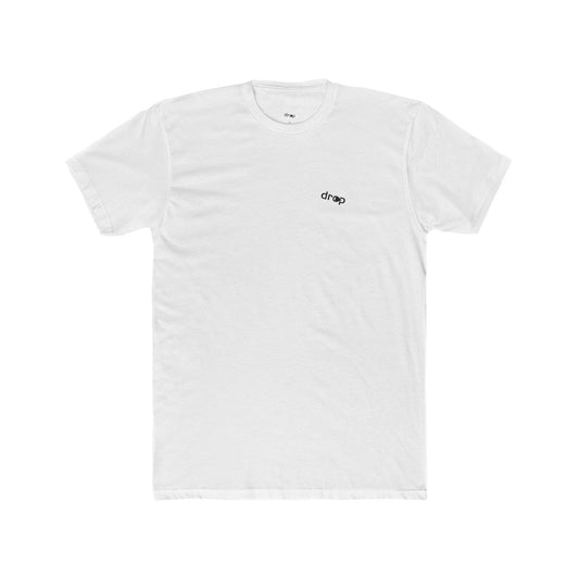 Cotton Crew Tee with Drop Logo Design