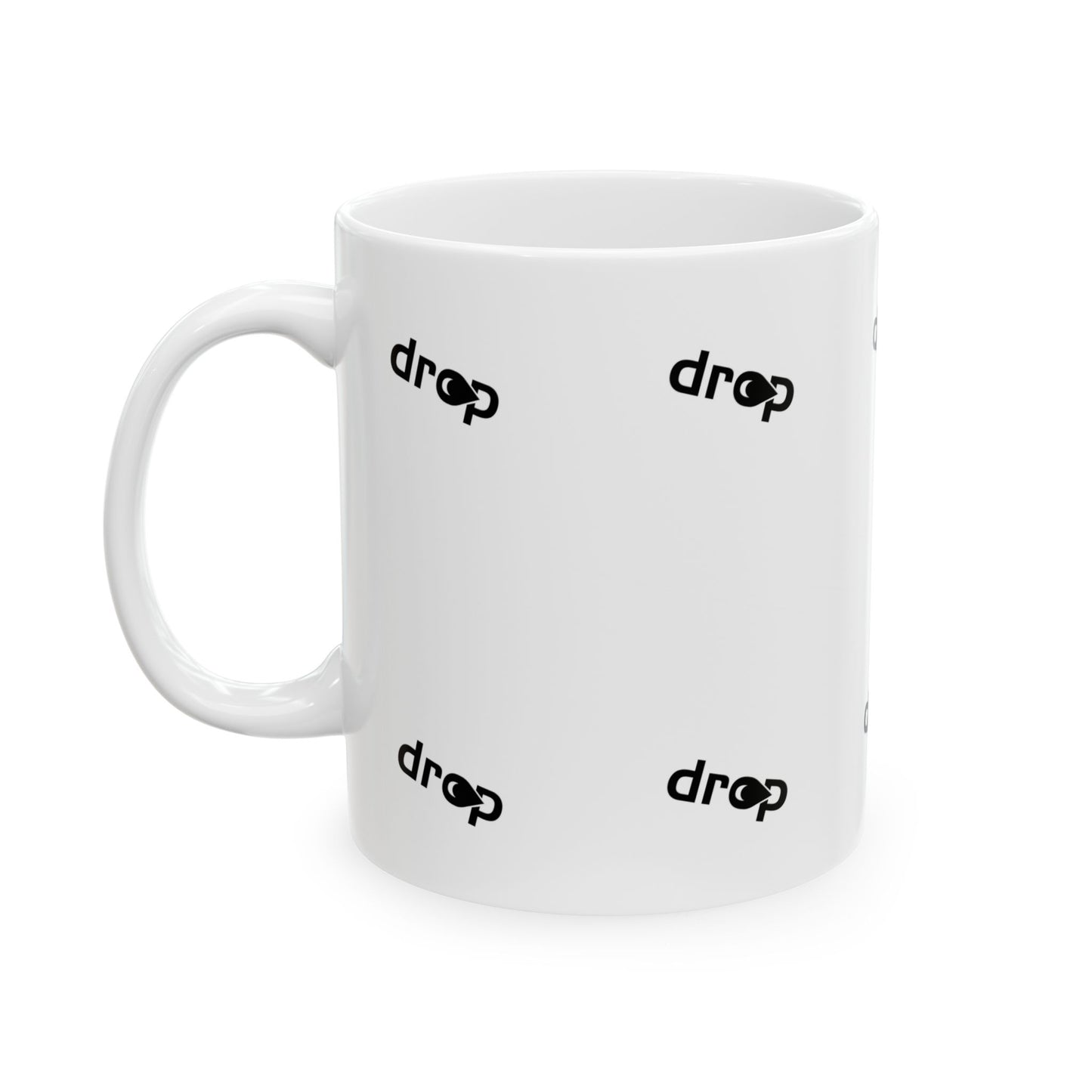 Ceramic Mug with Drop Logo Pattern