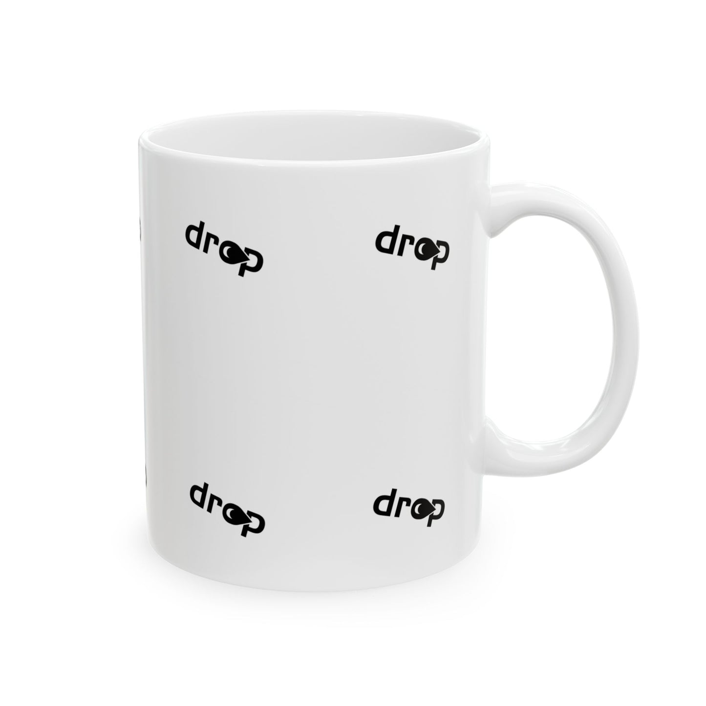 Ceramic Mug with Drop Logo Pattern