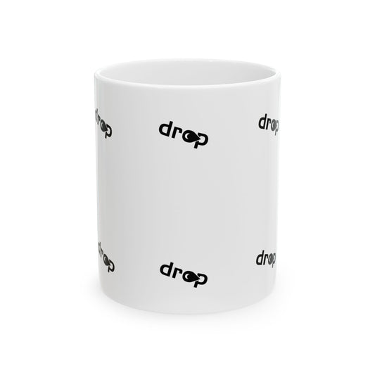 Ceramic Mug with Drop Logo Pattern